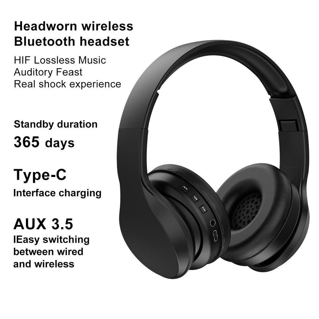 Беспроводные накладные Bluetooth-наушники с Type-C для компьютеров и телефонов - Идеально для игр
