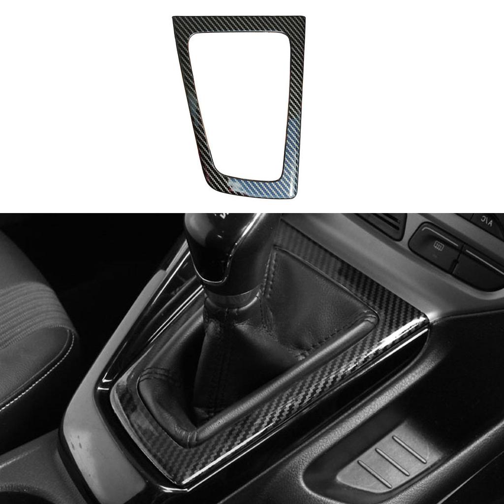 Carbon Fiber Color Steel Inner Gear Shift Panel Cover Trim Fit for Ford Focus MK3 2012 2013 2014 MT