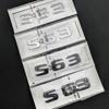 3D ABS Chrome S 63 Logo S63 Emblem Letters Sticker Car Trunk Badge Decal For S63 C217 Accessories