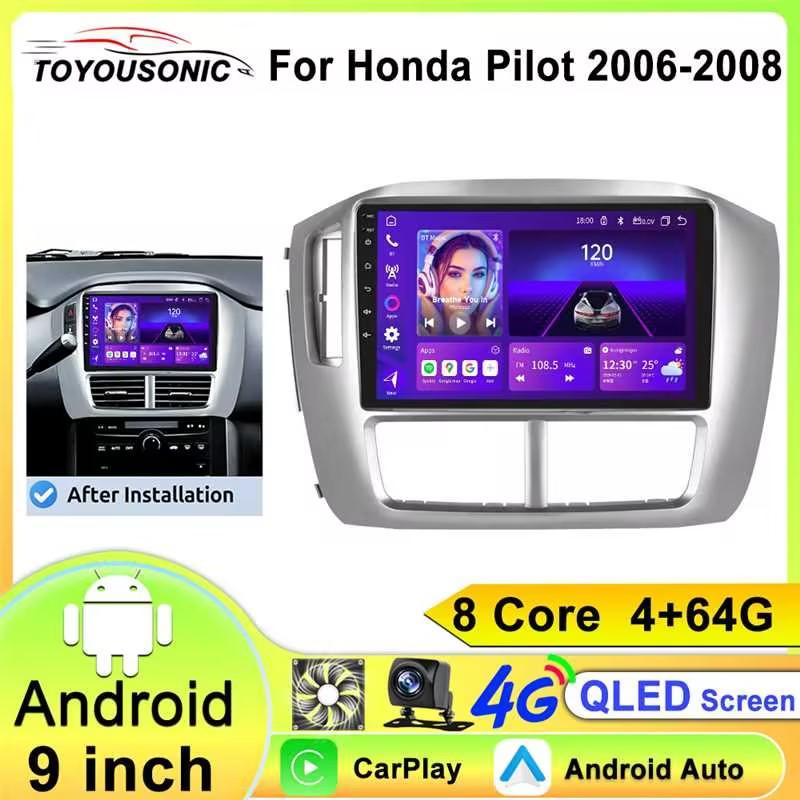 Android Carplay Car Radio для Honda Pilot 1 2005 2007 2008 Навигация GPS Мультимедийный Плеер WiFi Стерео Авто Видео BT 2 DIN