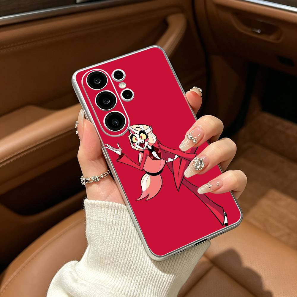 H-Hazbin C-Чарли H-Отель  HCH Прозрачный Мягкий Силиконовый Чехол для Телефона для Samsung S25, S24, S21, S22, S23, S30, Ultra, S20, Plus