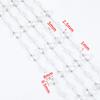 0.5M 1M PVD Plated Stainless Steel Chain Crystal Flowers Shape ABS Pearl Beaded Chains for Women DIY Handmade Necklaces Bracelet