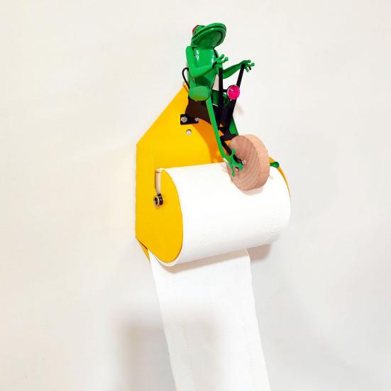 Держатель рулона бумаги для верховой езды в виде лягушки, настенное крепление для ванной комнаты, кухни, одноколесного велосипеда, животного, туалета