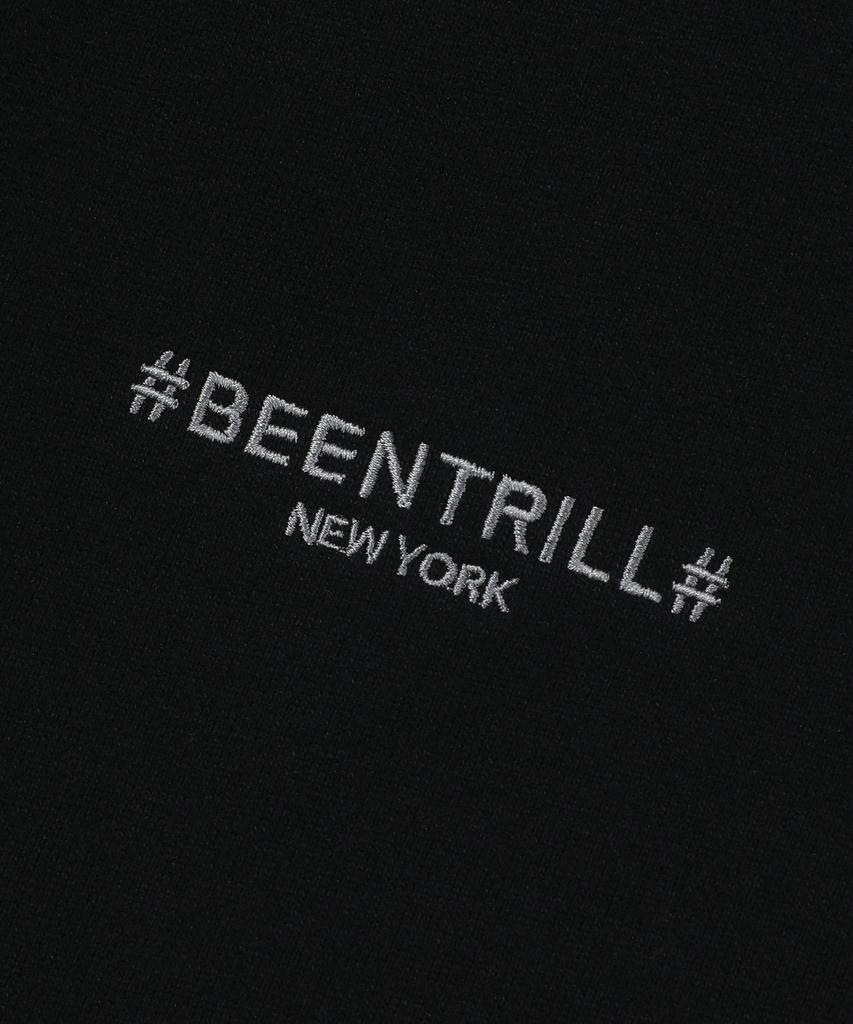 Женские базовые спортивные штаны BEENTRILL с флисовой подкладкой и логотипом-хэштегом (черный)