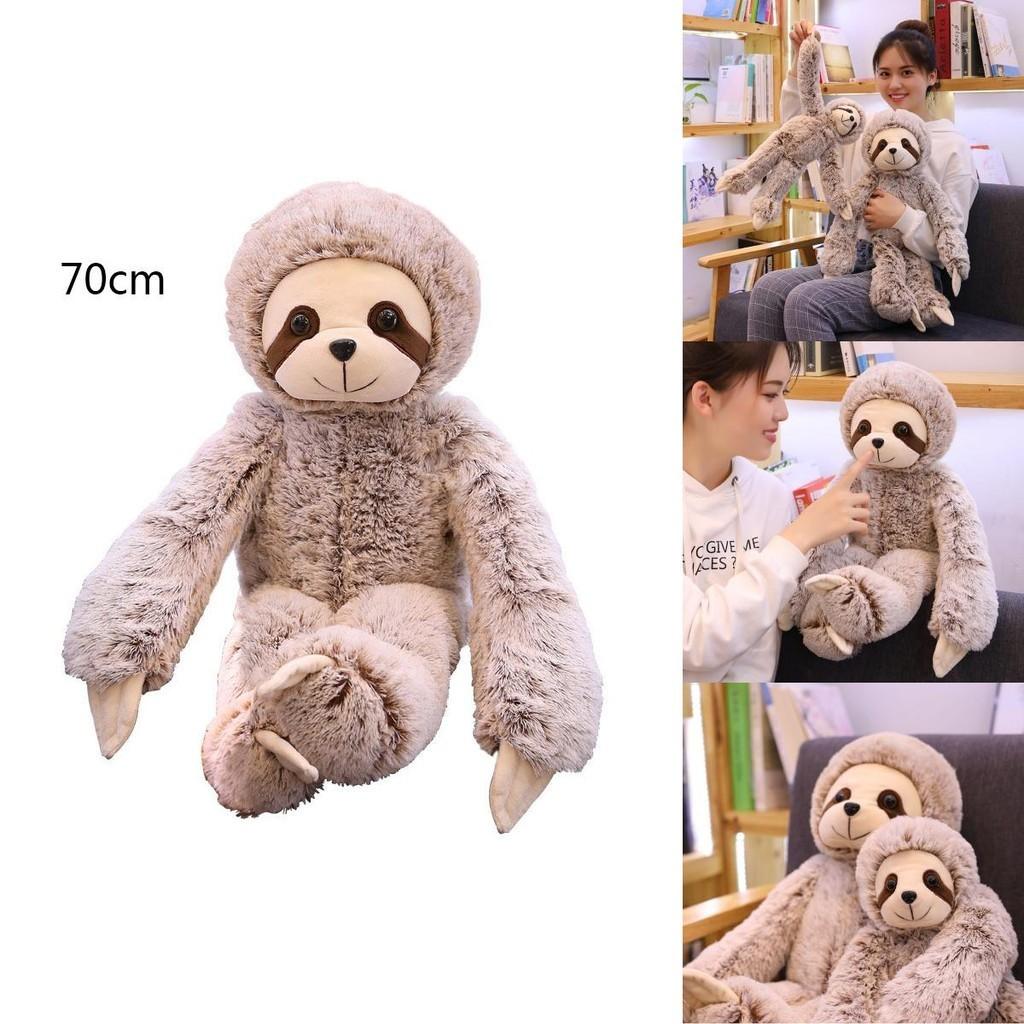 Delightfully Soft 50/70cm Sloth Plush Stuffed Toy Animal Ideal For Kids Presents