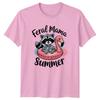 Feral Mama Summer Racoon Flamingo Pool Party TShirt