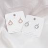 Korean Fashion 925 Sterling Silver Diamond-Studded Circle Hoop Earrings
