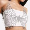 Diamond Body Chain Butterfly Chest Chain Super Flash European And American Trendy Summer Beach Sexy Bikini Accessories