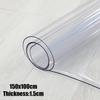 1.5mm Strong Clear Plastic Table Cloth Cover Wipeable PVC Waterproof Table Protector for Kitchen Coffee Office Dining Table