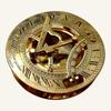Solid Brass Sundial Compass 7.62 cm Home Decor Gifts Golden Polish Gift for Travelers, Explorers, and History Enthusiasts