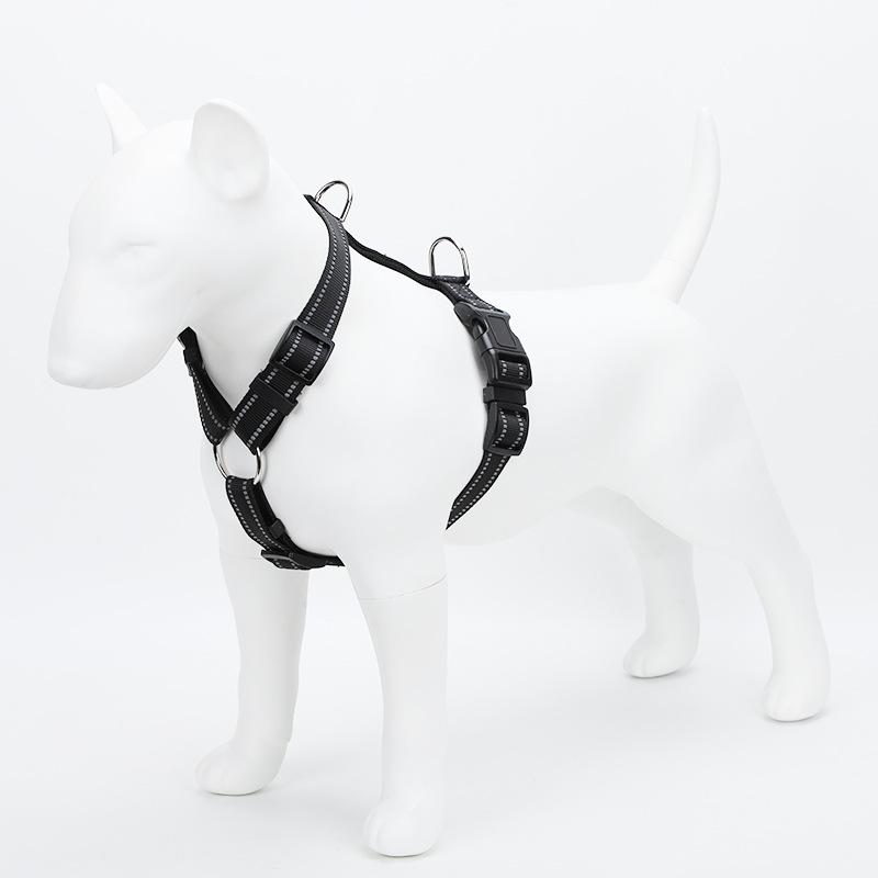 Шлейка для питомца Регулируемая Светоотражающая Шлейка для собаки Прочная и Долговечная Шлейка с двойной прострочкой для Дрессировки Маленьких и Средних Собак, Бега