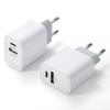 Быстрое зарядное устройство PD20W: Сертифицированные CE двойные порты A+C для мобильных устройств