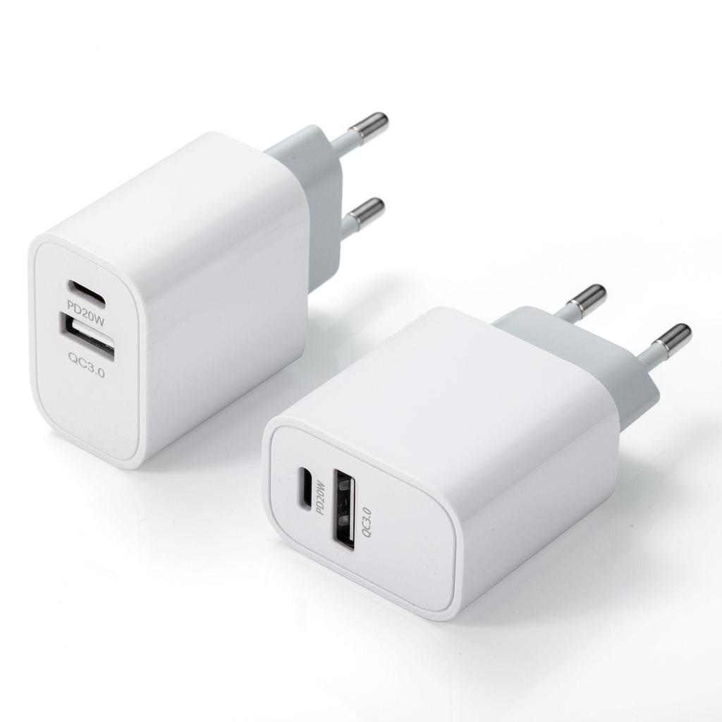 Быстрое зарядное устройство PD20W: Сертифицированные CE двойные порты A+C для мобильных устройств