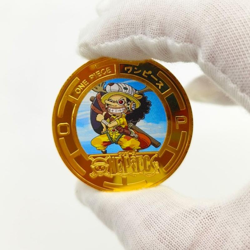 Креативная памятная медаль из аниме-сериала One Piece, фигурка-персонаж из мультфильма аниме, расписная коллекционная монета, игровая монета, подарок
