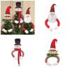 Santa/Snowman/Elf Hug Christmas Tree Toppers Iron Art Festival Home Adornment Parties Decoration for Indoor/Outdoor Use