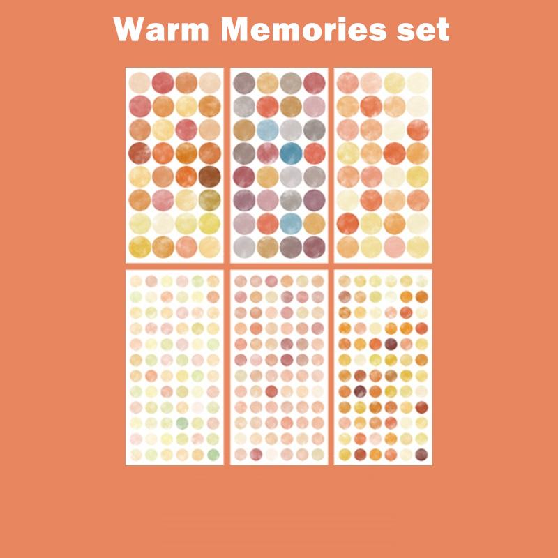 6 листов, круглые наклейки «Найти время», разноцветные точки, маркер, наклейка, украшение для заметок, украшение для дневника, альбома, расписания