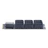 Адаптер M.2 на SATA 6 Гбит/с M.2 NVME M-Key на SATA 9-портовая карта расширения PCIE 3.0 X2 Емкость жесткого диска для настольного компьютера