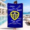 Пляжное полотенце с узором герба Leeds United, Быстросохнущее, Легко ухаживать, Подходит как для занятий спортом, так и для пляжного отдыха, Спортивный незаменимый аксессуар