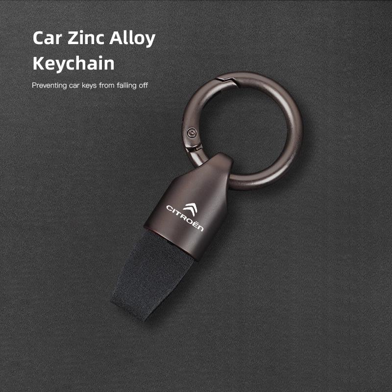AJFJ2 Suede Car Key Card Cover Keychain Car Key Accessories For Citroen Picasso Jumper Cactus Saxo C6 2CV VTS DS3 DS4 DS5 Xsara Grand