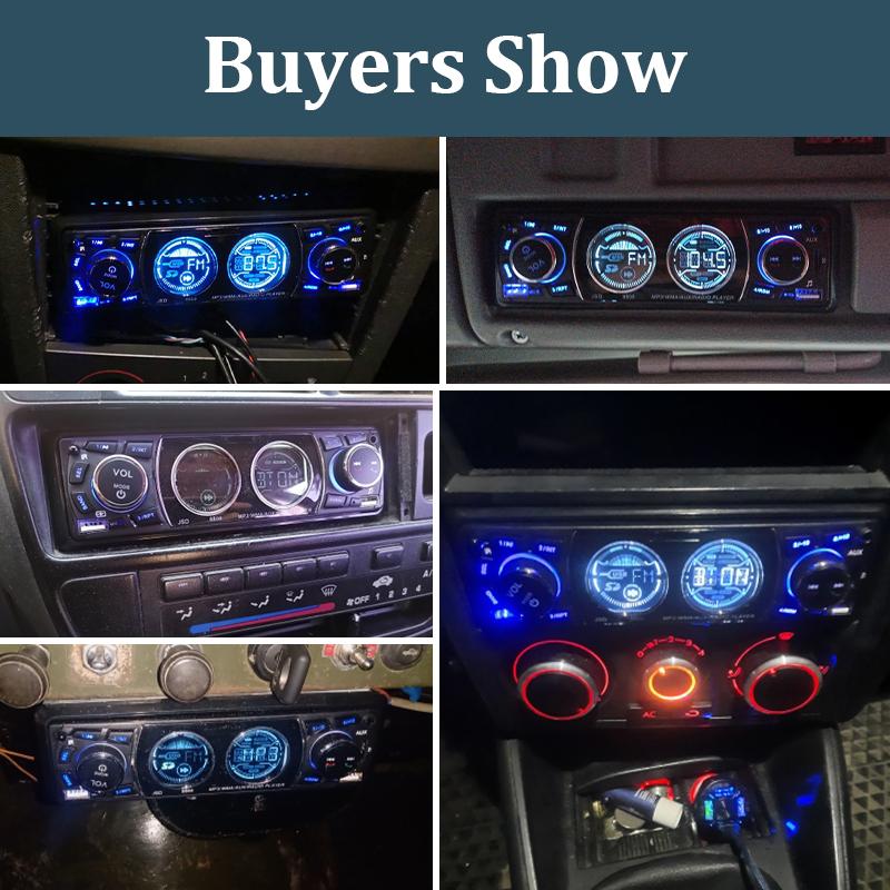 Hippcron автомобильный радиоприемник аудио 12 В 1Din Bluetooth стерео MP3-плеер FM-приемник 60Wx4 поддержка зарядки телефона AUX/USB/TF карта в приборной панели