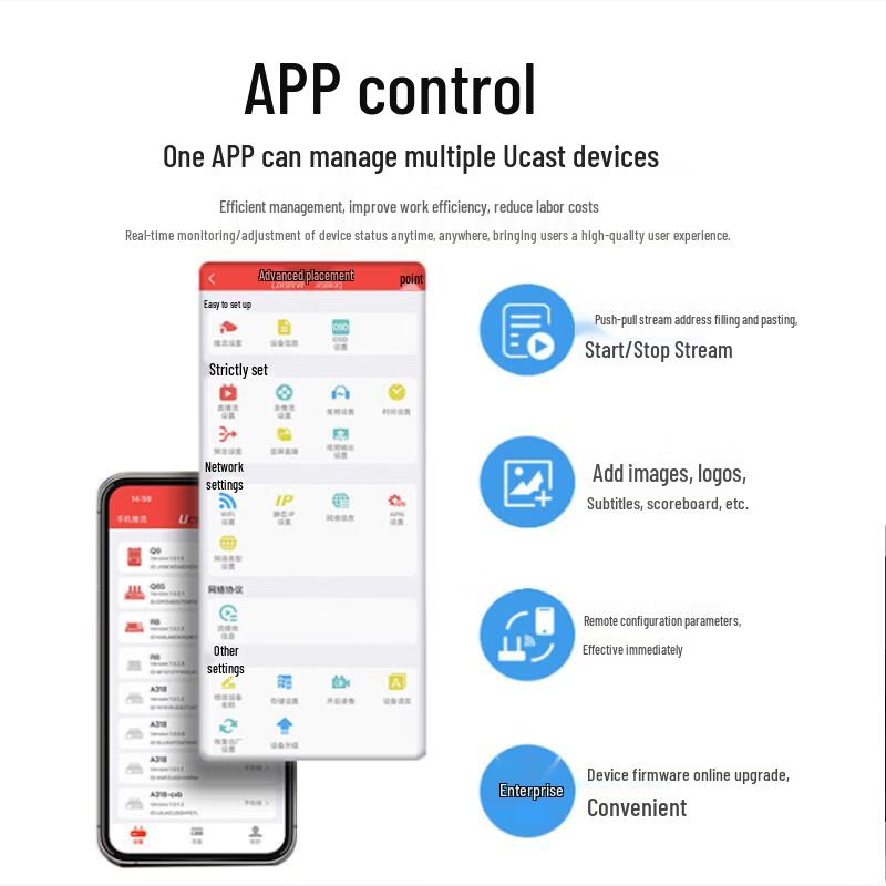 Ucast5G 4K Live Stream Encoder Decoder with 4-SDI and Multi-Network Aggregation