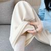 Бархатные, Брюки широкие, Женские, С высокой посадкой, Свободные, Вельветовые, Брюки прямого кроя, Повседневные брюки