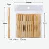 100Pcs Mini Bamboo Appetizer Forks Eco-Friendly Dessert Fork Bamboo Disposable Fork  Dessert Serving