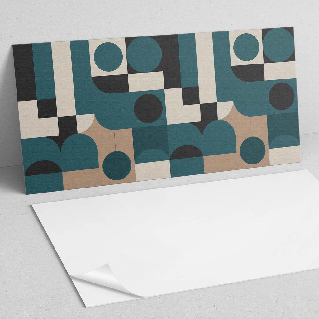 Decorative Self-Adhesive Vinyl Wall Panel 120x60 cm Abstract Shapes and Forms