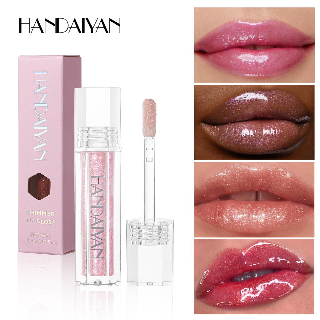 Hydrating Matte Glitter Liquid Lip Gloss , Moisturizing Transparent Plumping Lip Gloss, Tinted for Lip Care and Dry Lip,Glow Oil