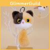 Plush Siamese Tail Keychain Pendant Bag Decor For Kids And Animal Enthusiasts