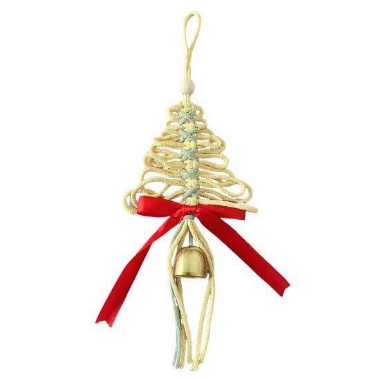 Рождественские украшения Рустикальные поделки в форме рождественской елки с золотыми