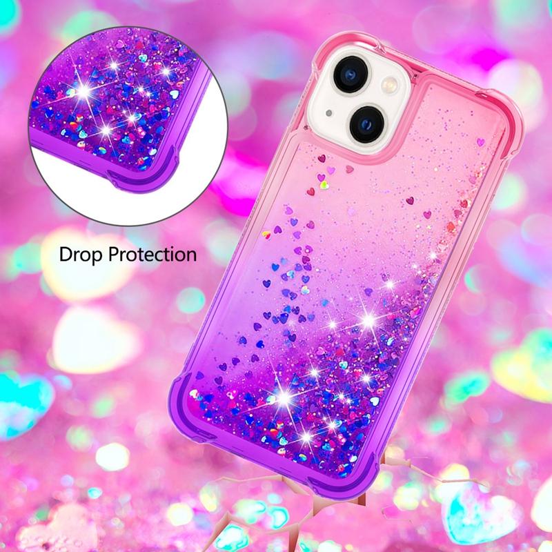 Чехол с плавающим песком для iphone 16 16e SE 2025 Чехол с блестками, вспышкой, градиентом для iphone 15 14 13 Pro Max mini Чехол для телефона Fundas Coque
