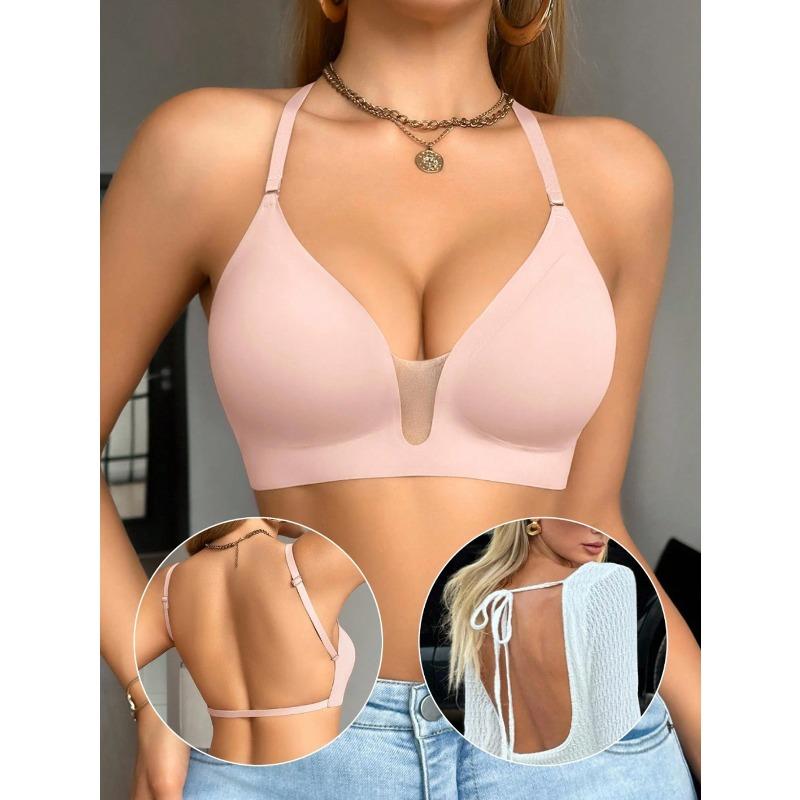 Женский многофункциональный бюстгальтер Beauty Back Сексуальный бюстгальтер-халтер с открытой спиной Большие размеры Бюстгальтер пуш-ап