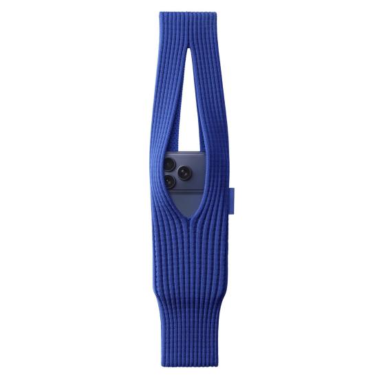 Knitted Mobile Phone Bag Stretchy Phone Pocket Universal Phone Sleeve Crossbody Pouch for Men Women Travel Gym Shopping