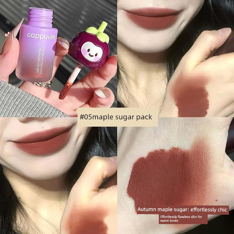 Soft Pink Sweet Guava Color Lipstick Lip Glaze, Non-Stick Matte Lip Mud, Olive Skin Tone, Brightening Effect, Korean Makeup for Girls