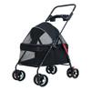 AOVOCO Pet 4 Dog Dog For Small and Medium Air Cart Bag Compact Dog Pet Black Cart, Wheels, Buggy, Cart, Lightweight, Dogs, Buggy, Dog, Included, Cart,