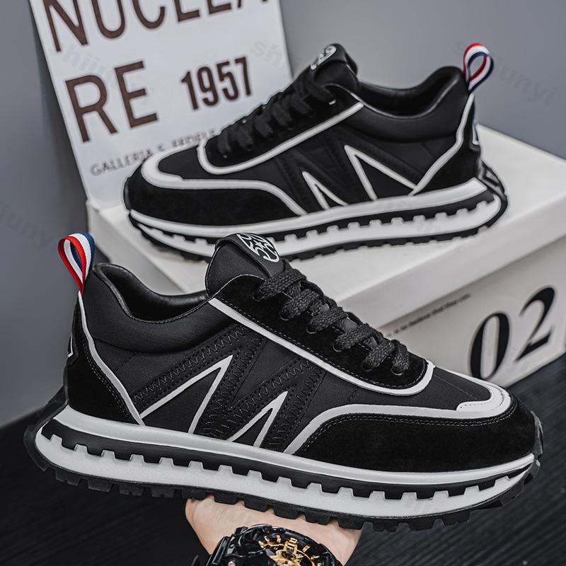 Модная нишевая дизайнерская повседневная обувь с низким верхом для мужчин 2025 Осенний модный тренд Универсальные удобные кроссовки на толстой подошве