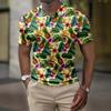 Мужская летняя рубашка для гольфа с принтом «Гавайи», с короткими рукавами, повседневная модная рубашка для мужчин