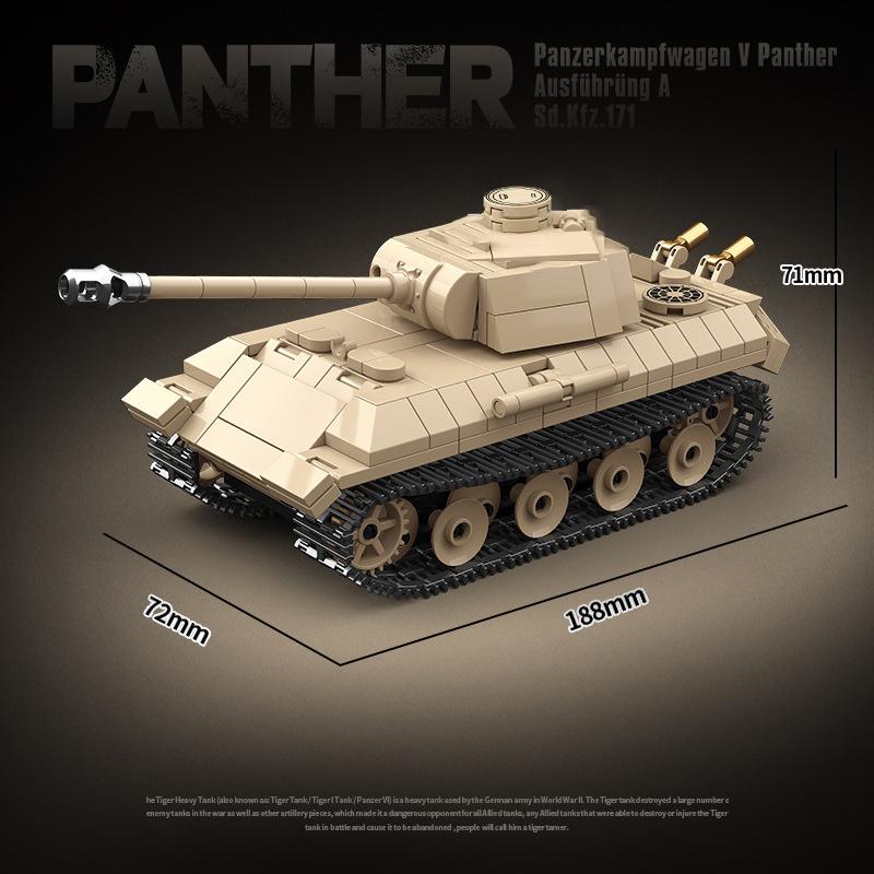 Ww2 Военный Мировая Война Немецкий Средний Танк Леопард Строительные Блоки Кирпичики Детские Развивающие Игрушки для Детей Мальчик Рождественские Подарки