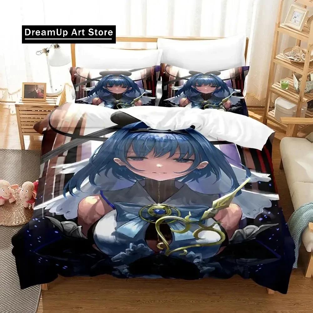 Ouro Kronii Постельное белье Single Twin Full Queen King Size Bed Set Adult Kid Bedroom Duvetcover Sets Anime Parure de lit Bed