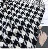 Women's Medium-Length Houndstooth Scarf - Warm, Sweet Style, Imitation Cashmere, Tassel Snood, Thick Shawl
