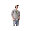 Levis Loose Fit Letter Print Crew Neck Long Sleeve T-Shirt Men Tops Gray 16139-0227
