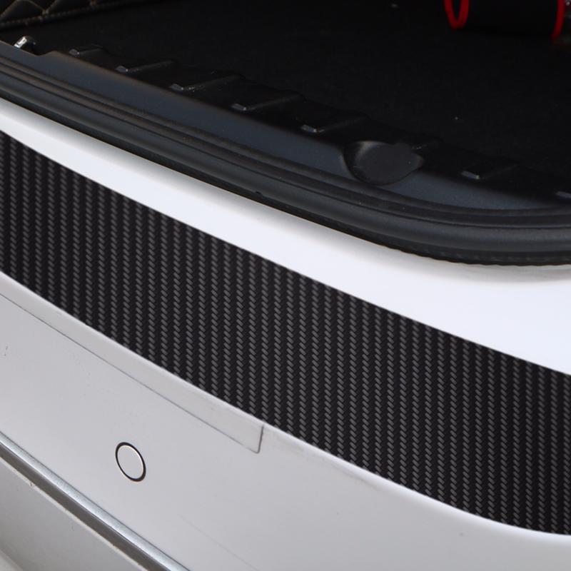 Автомобильная защита задний анти-пинок от царапины защитная полоса 3D углеродное волокно пленка
