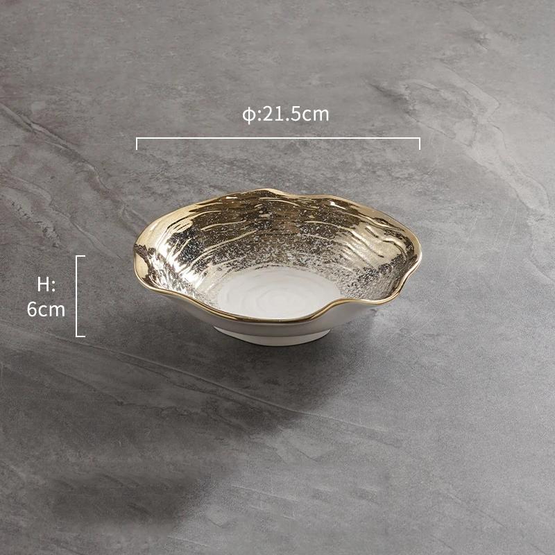 Творческие керамические миски в форме листьев лотоса, легкие, роскошные, ресторанные, салатницы, десертные, ретро, изысканные, фруктовые тарелки, бытовая посуда