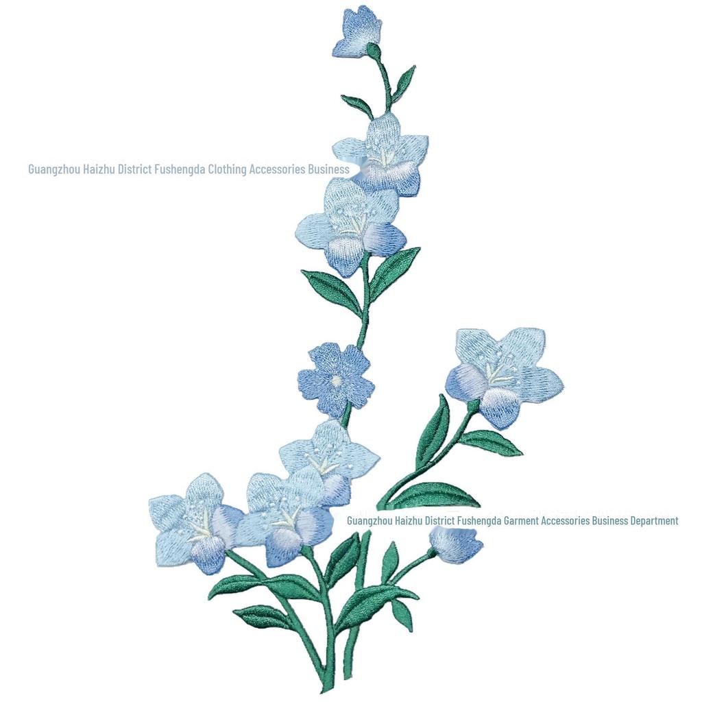 Винтажная вышитая нашивка с изображением магнолии - аксессуар для вышивки на клеевой основе в этническом стиле