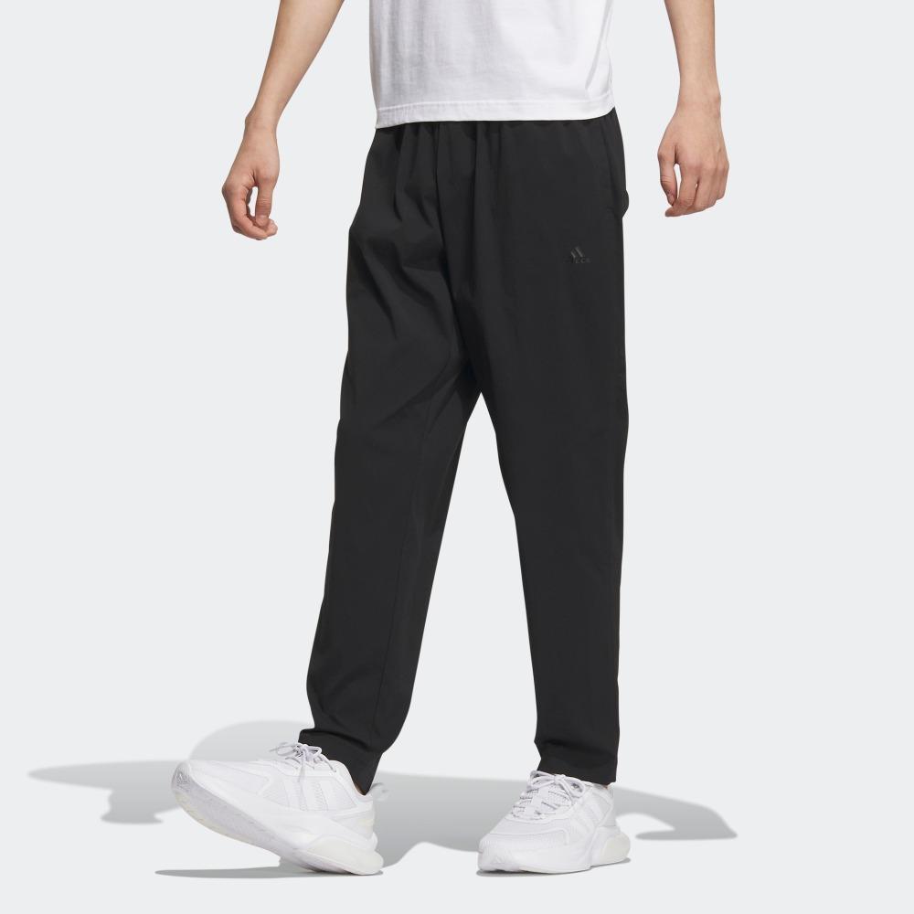 adidas Однотонные зауженные спортивные брюки с эластичной резинкой на талии, мужские, черные, IP3965