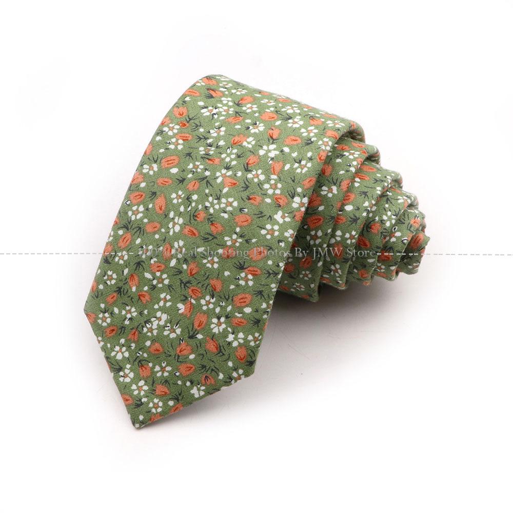 Новый шик, галстук с цветочным принтом, галстук из 100% хлопка, для мужчин, светлый цвет, повседневный узкий галстук, свадебная вечеринка