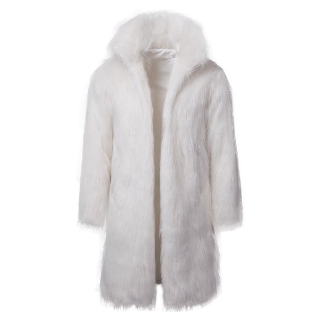 Men's Fashion Trend Personalized Imitation Fur Long Fur Coats
