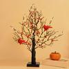 LED Vintage Glowing Tree with Cardinals Battery Operated Twinkle Trees Lamp with Lighted Branches Christmas Halloween Decorations