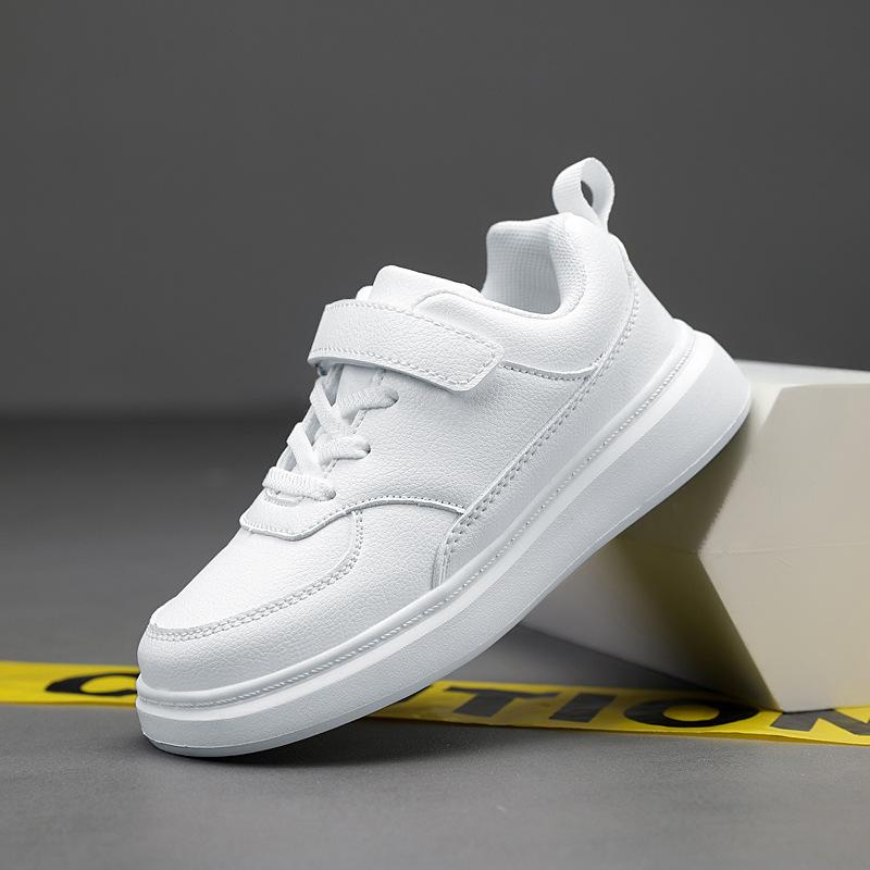 Одноклассники Детская маленькая белая обувь Обувь для мальчиков Студенческая Обувь для девочек Белая спортивная обувь